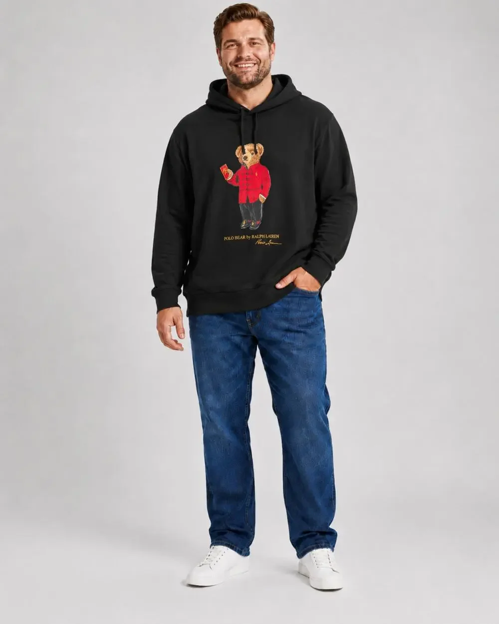 POLO RALPH LAUREN Lunar New Year Polo Bear Hoodie Size 2XLT Black NEW $188